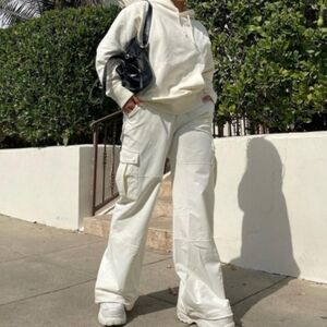 New*Outdoor Voices Rec Trek Cargo Pant In MILK STONE XXXL